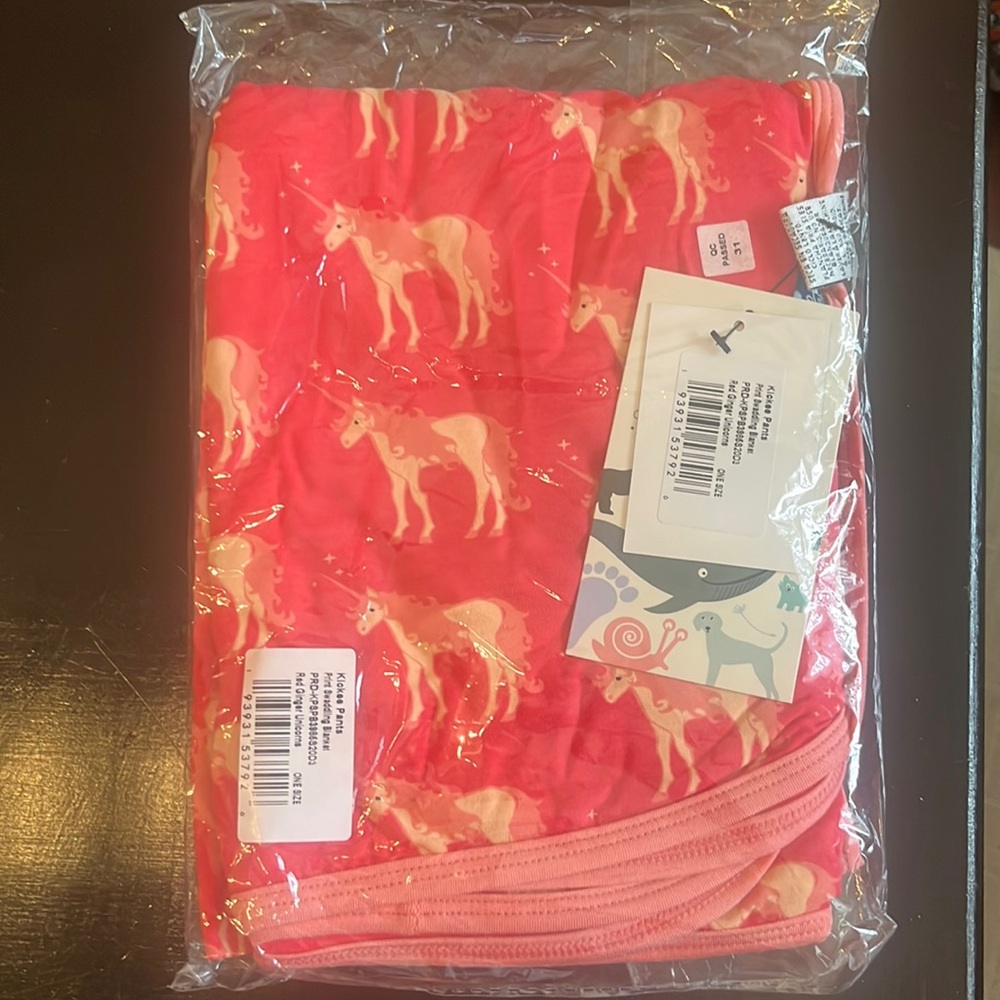Kickee pants unicorn swaddling blanket